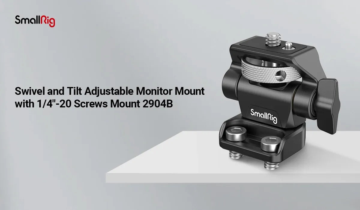 SmallRig DSLR Camera Clamp Swivel and Tilt Adjustable Monitor Mount w/ Screws Mount for Monitor Flash Light DIY Attachment 2904B
