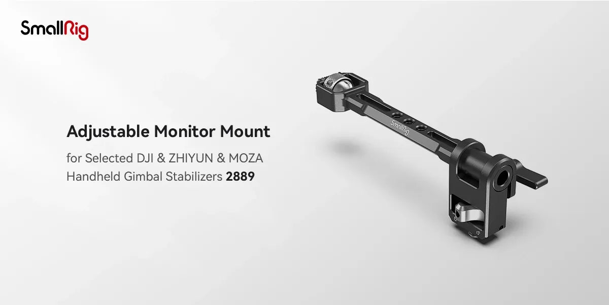 SmallRig Adjustable Monitor Mount for Selected DJI & Zhiyun & Moza Handheld Gimbal Stabilizers