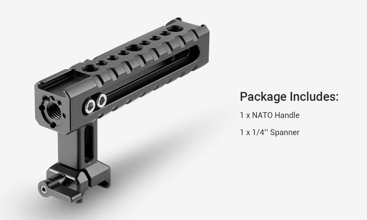 SmallRig Lightweight NATO Top Handle Quick Release NATO Grip for Sony Top Handle with 5 Cold Shoe Adapters and NATO Clamp