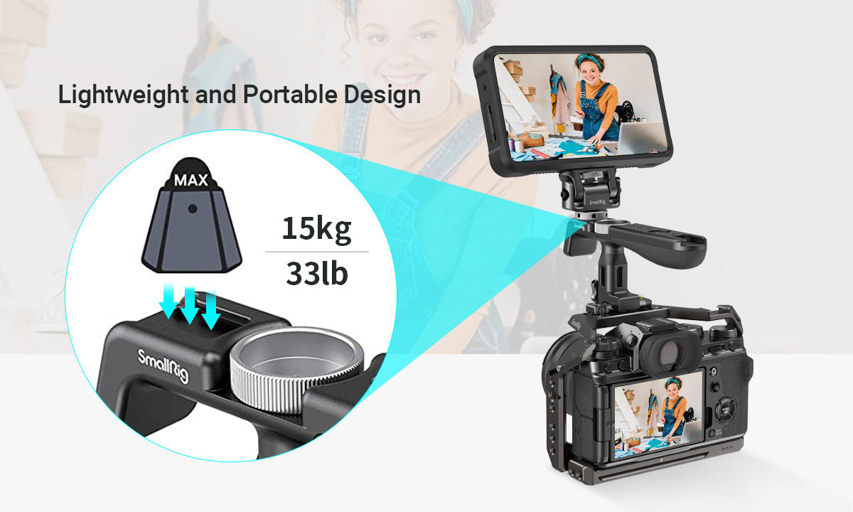 SmallRig Lightweight NATO Top Handle Quick Release NATO Grip for Sony Top Handle with 5 Cold Shoe Adapters and NATO Clamp