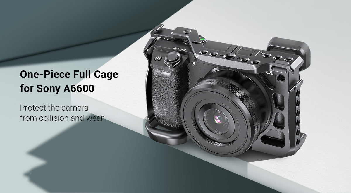 SmallRig A6600 Camera Cage for Sony A6600 With Cold Shoe Mount 1/4 Thread Holes for Microphone Flash Light DIY Options 2493