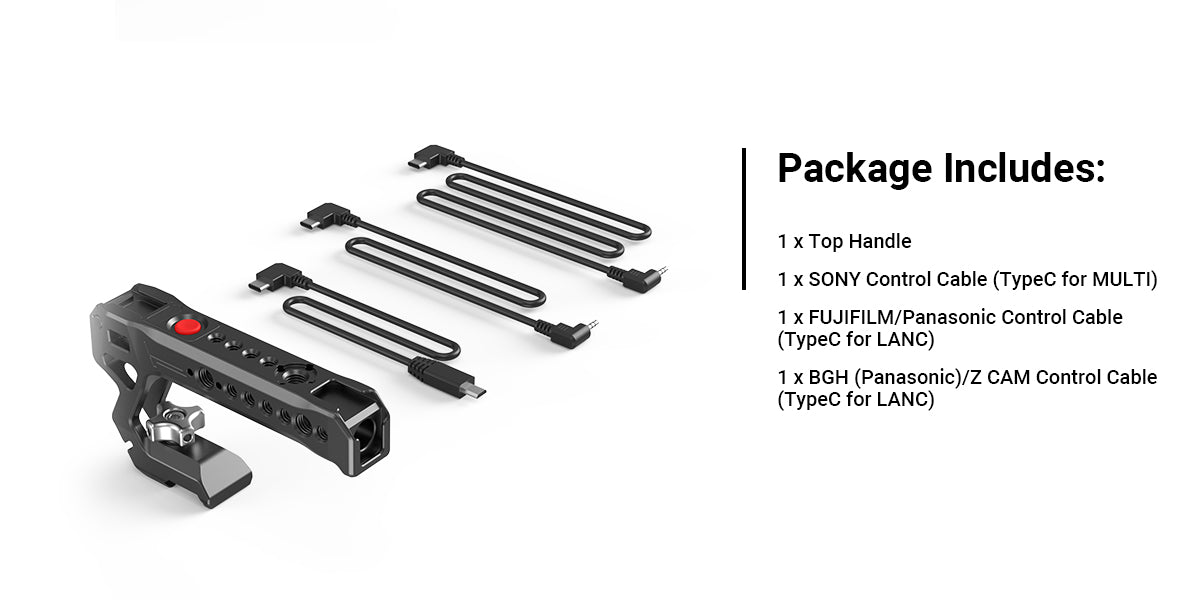SmallRig Lightweight NATO Top Handle Quick Release NATO Grip for Sony Top Handle with 5 Cold Shoe Adapters and NATO Clamp