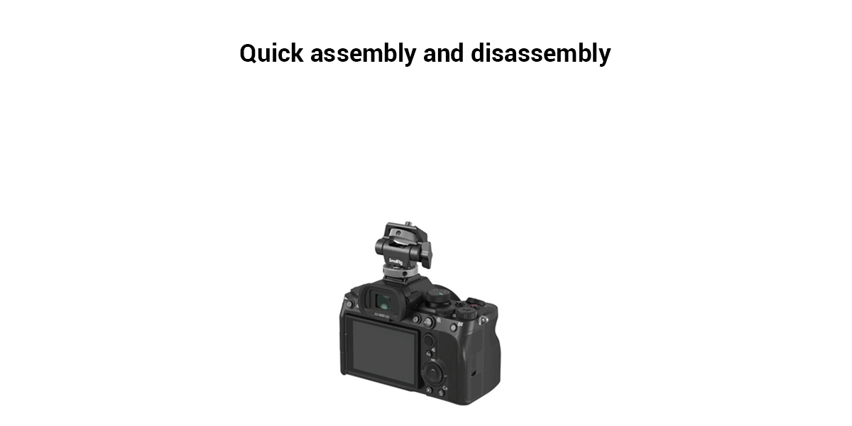 SmallRig Quick Release Monitor Holder Camera Clamp Swivel and Tilt Adjustable Monitor Mount with Cold Shoe / ARRI / NATO Mount