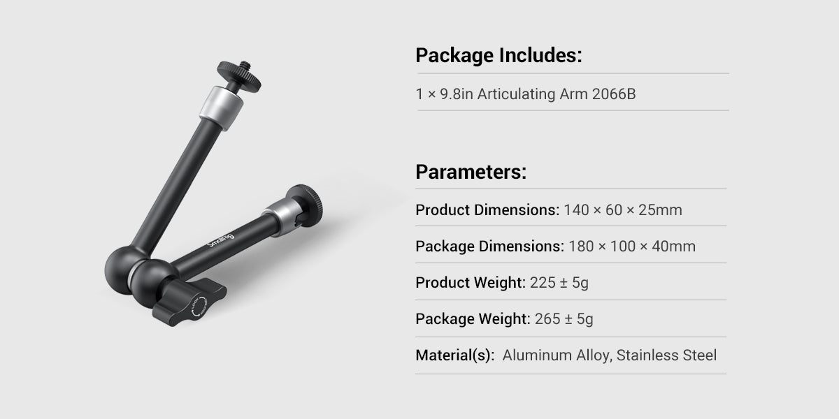 SmallRig Articulating Magic Arm 9.8 / 11 inches Adjustable Friction Magic Arm For DSLR LCD Monitor LED Light Camera Accessories