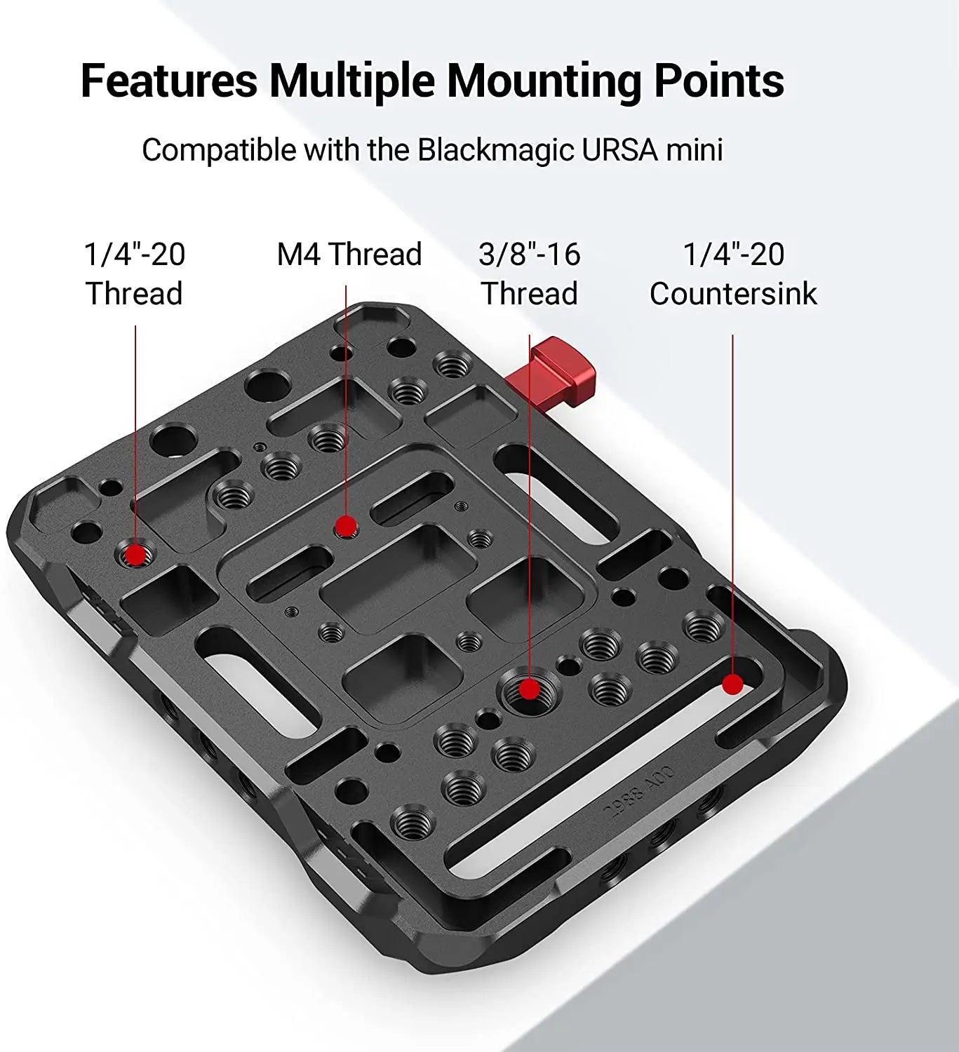 SmallRig V Mount Battery Plate, V-Lock Mount Battery Plate with 15mm Rod Clamp & Adjustable Arm for Power Supply - 2991