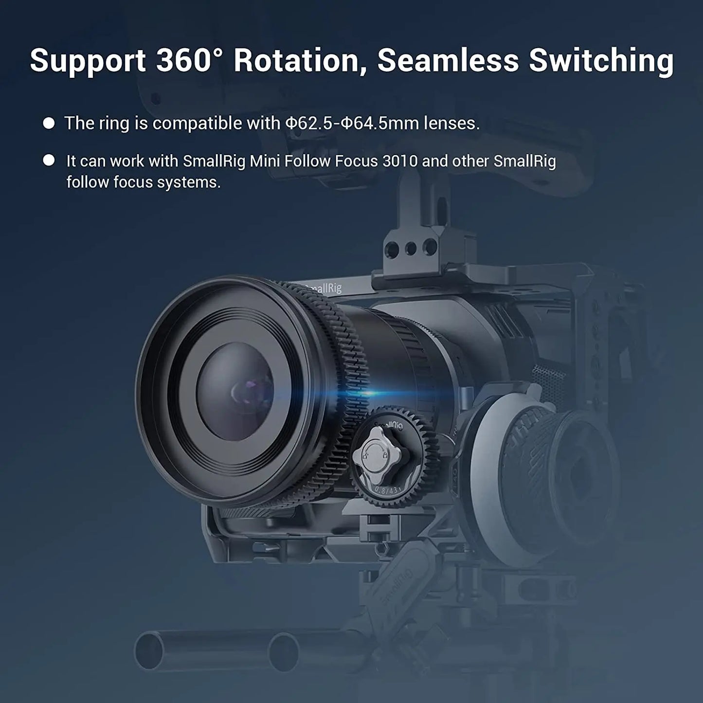 SmallRig Φ62.5-Φ64.5 Seamless Focus Gear Ring 3291