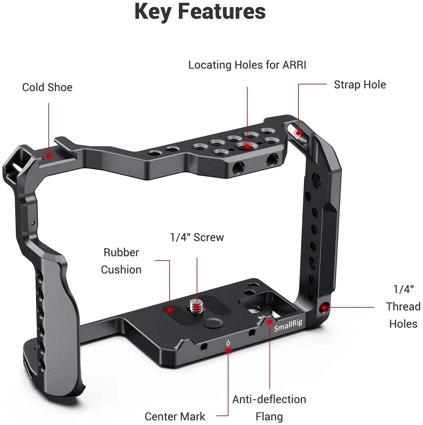 SmallRig Camera Cage for Panasonic GH5 & GH5S W/ Cold Shoe