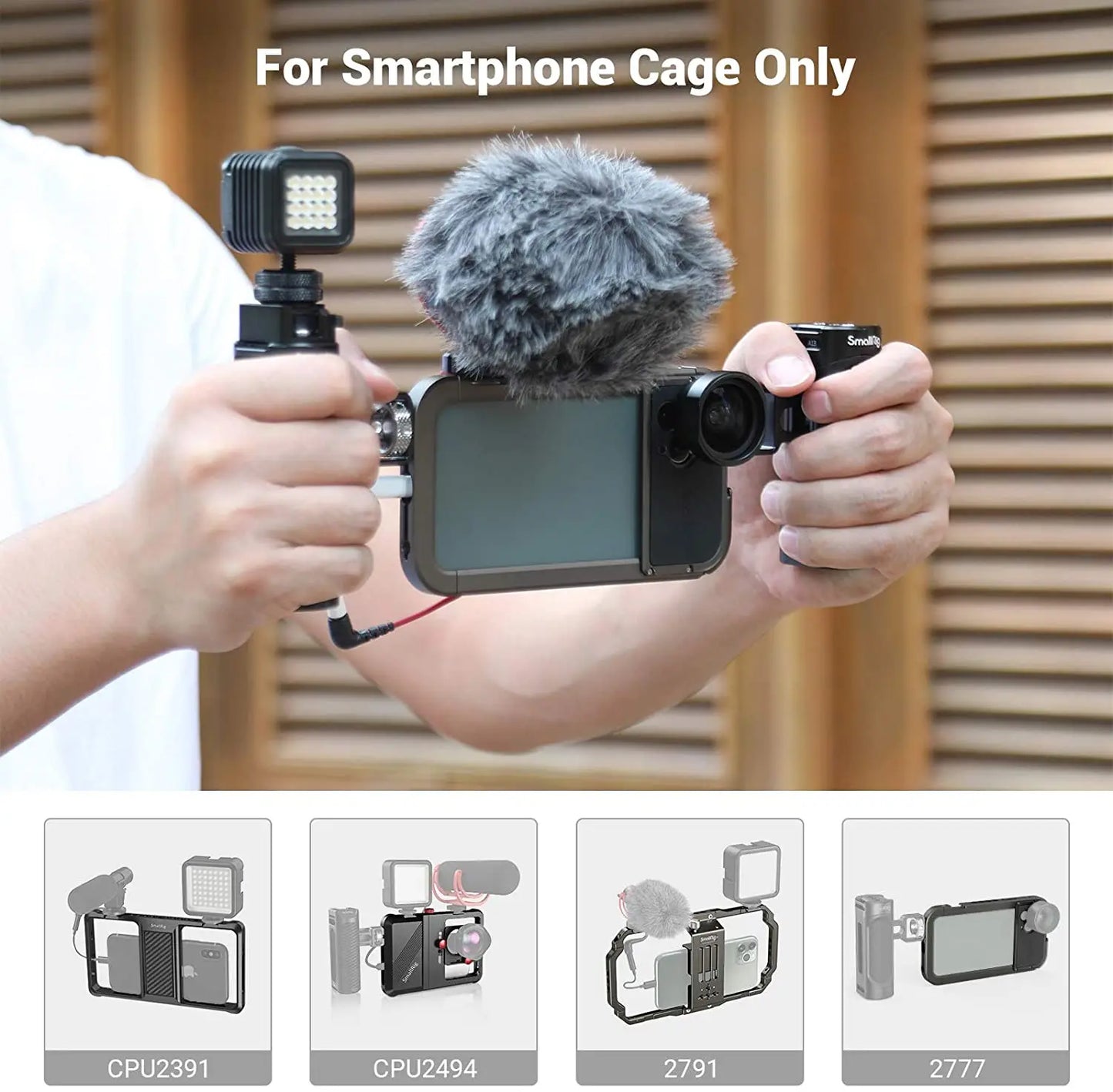 SmallRig Universal Mobile Phone Cage Handle Lightweight Side Handle for iphone 14 Pro/14 Pro Max for iPhone 15 Phone Cage 2772