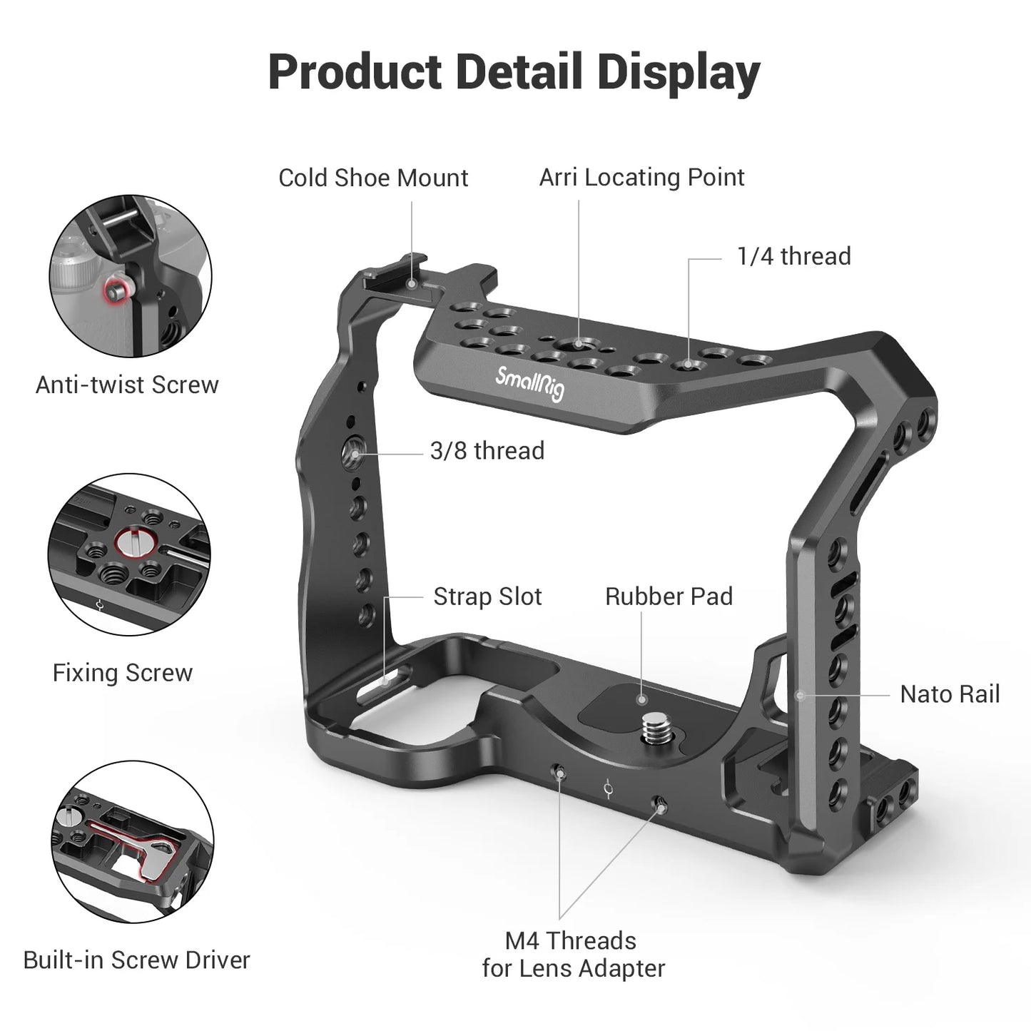 Smallrig A7S3 Camera Cage Rig A7SIII Form-fitting Cage for Sony Alpha 7S III Camera Cage A7siii Cage Rig Set 2999