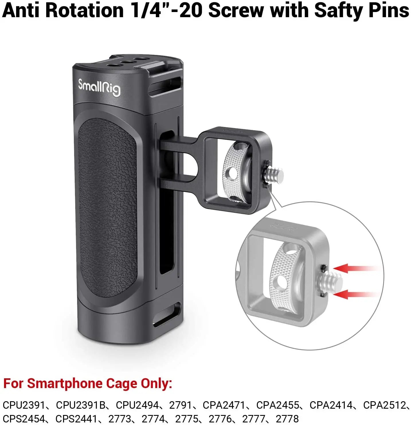 SmallRig Universal Mobile Phone Cage Handle Lightweight Side Handle