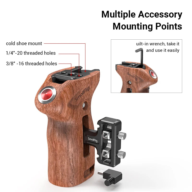 SmallRig Threaded Side Handle with Record Start/Stop Remote Trigger For SONY 3323