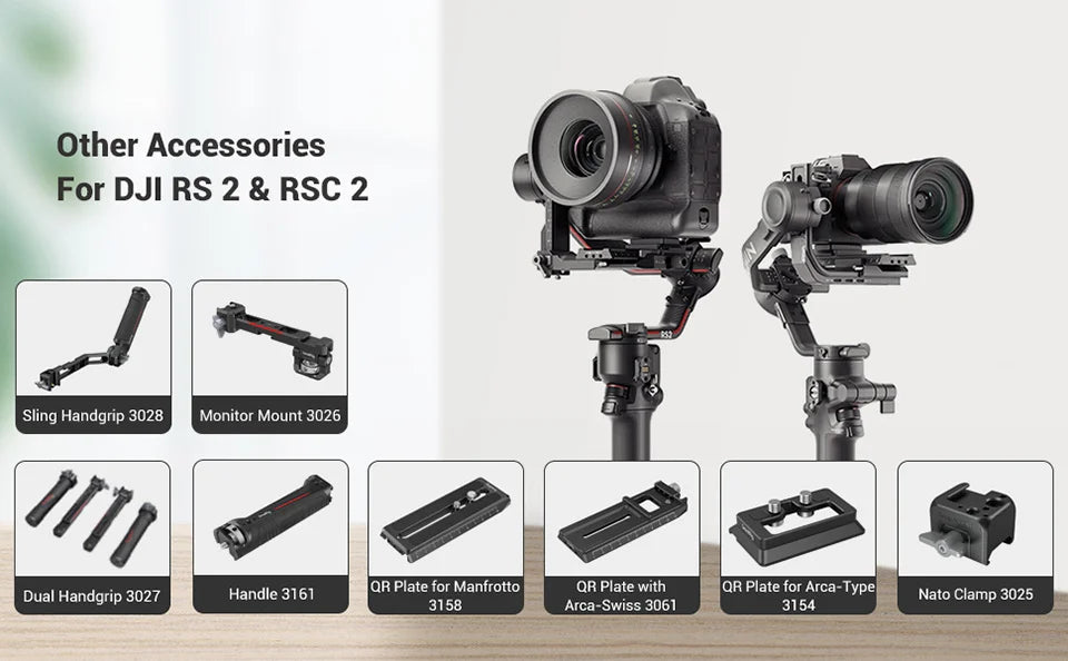 SmallRig Extended Arca-Type Quick Release Plate for DJI RS 2 and RSC 2 Gimbal for RS 2 / RSC 2 / RS 3 / RS 3 Pro 3162/2851