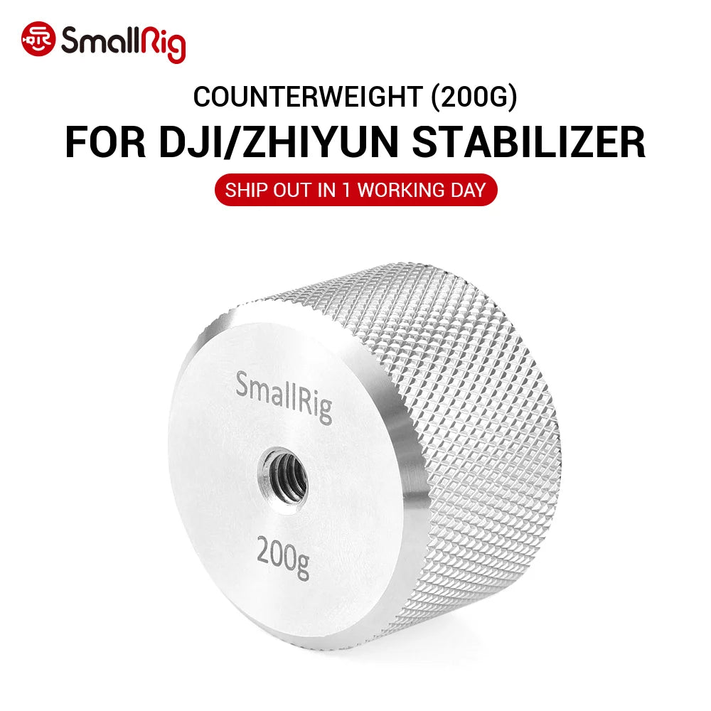 SmallRig Removable Counterweight 50g/100g/200g Balancing Moment for DJI RS 2/RSC 2/RS 3/RS 3 Pro Gimbal Handheld Stabilizer 2284
