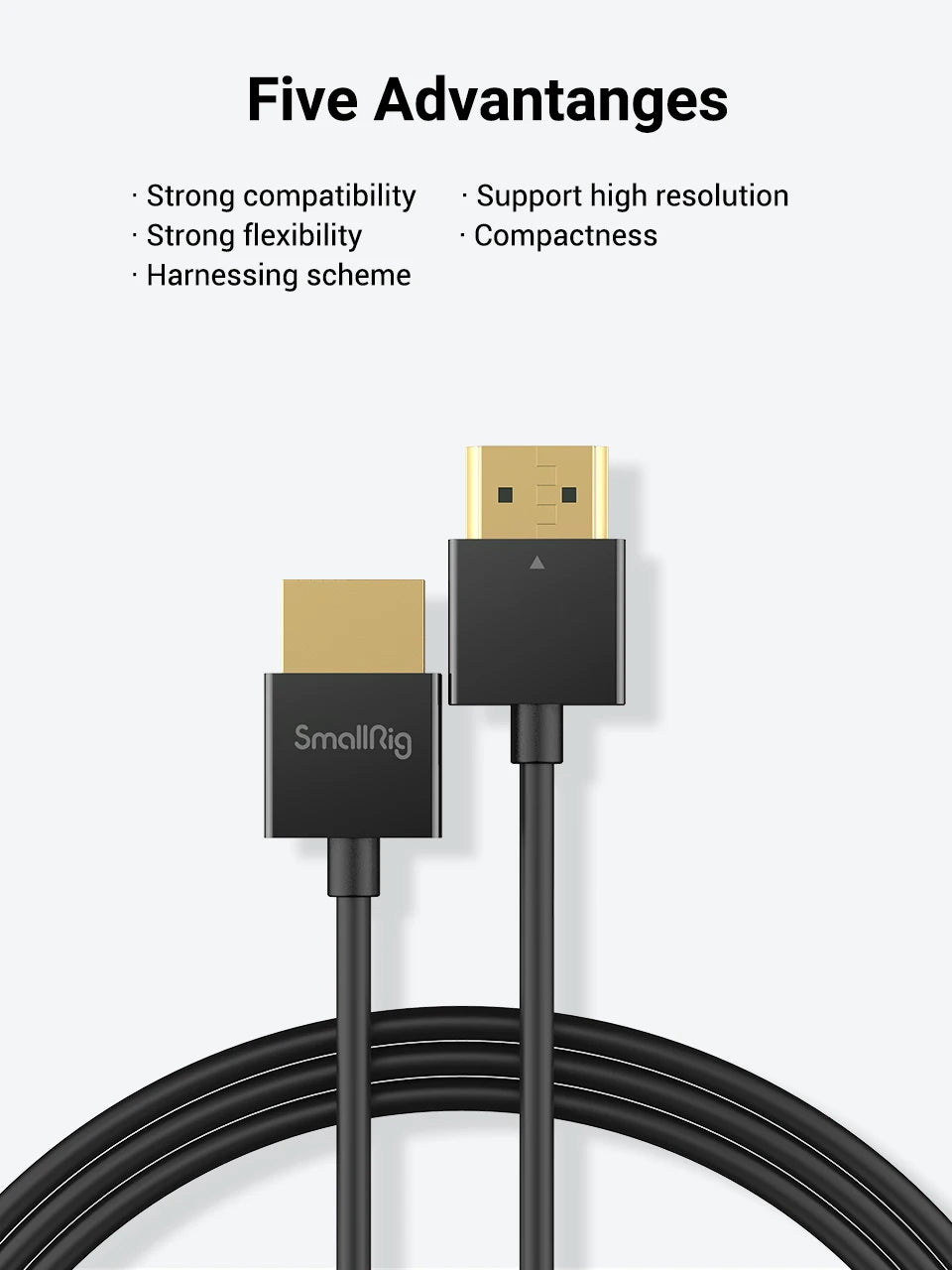 SmallRig Ultra Slim 4K 60HZ 2.0 Cable 33/55cm for DSLR/ Monitor/ Wireless Video Transmitter & Receiver 2956/2957