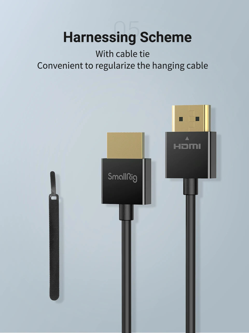 SmallRig Ultra Slim 4K 60HZ 2.0 Cable 33/55cm for DSLR/ Monitor/ Wireless Video Transmitter & Receiver 2956/2957