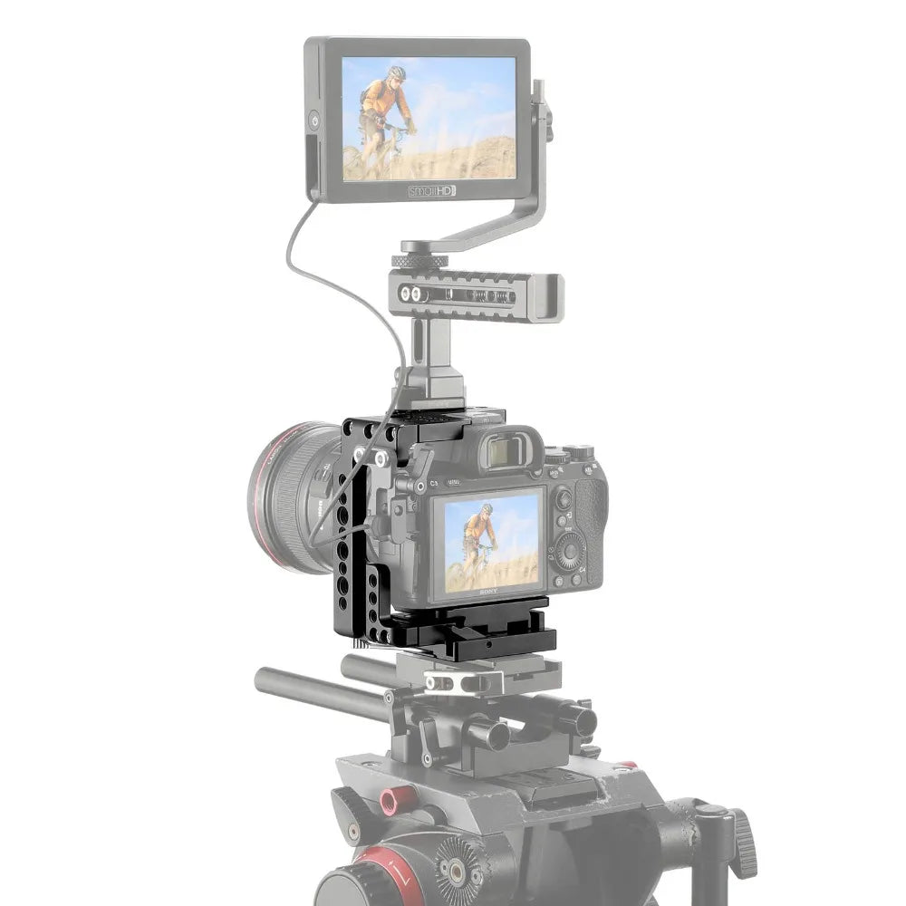 SmallRig Sony A7M3 A7M2 Cage Quick Release Half Cage W/ Manfrotto plate for Sony A7RIII / A7III / A7II /A7RII / A7S II
