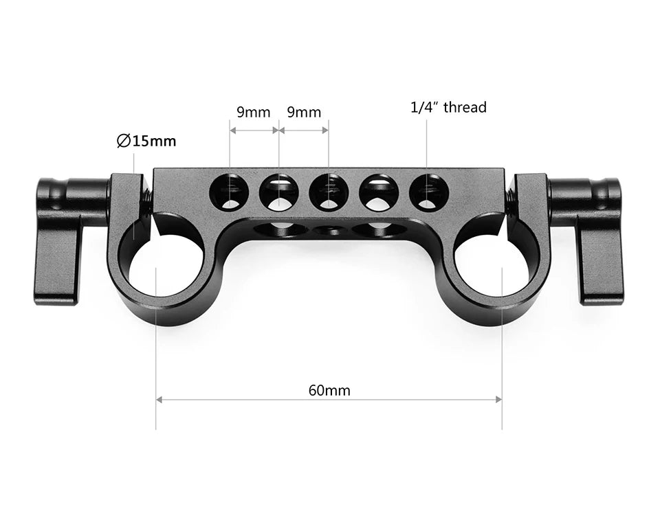 SmallRig Super Light weight 15mm Railblock with 1/4"-20 Standard Thread for Camera Cage 15mm Dslr Camera Rig - 942