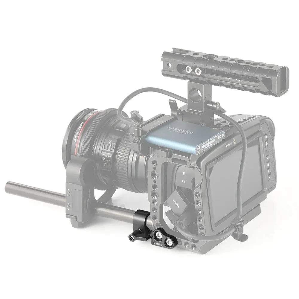 SmallRig 15mm Single Rod Clamp for BMPCC 4K 6K Cage To Mount a Follow Focus Motor like for Tilta for Nucleus for Nano 2279