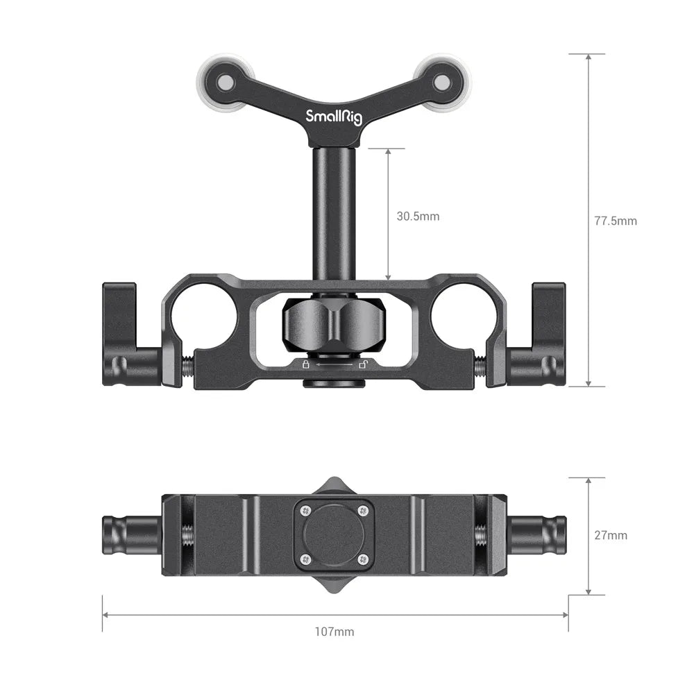 SmallRig Universal 15mm LWS Rod Mount Lens Support For 73-108mm Dslr Camera Lens Bracket Support With 15mm Rod Clamp -2727