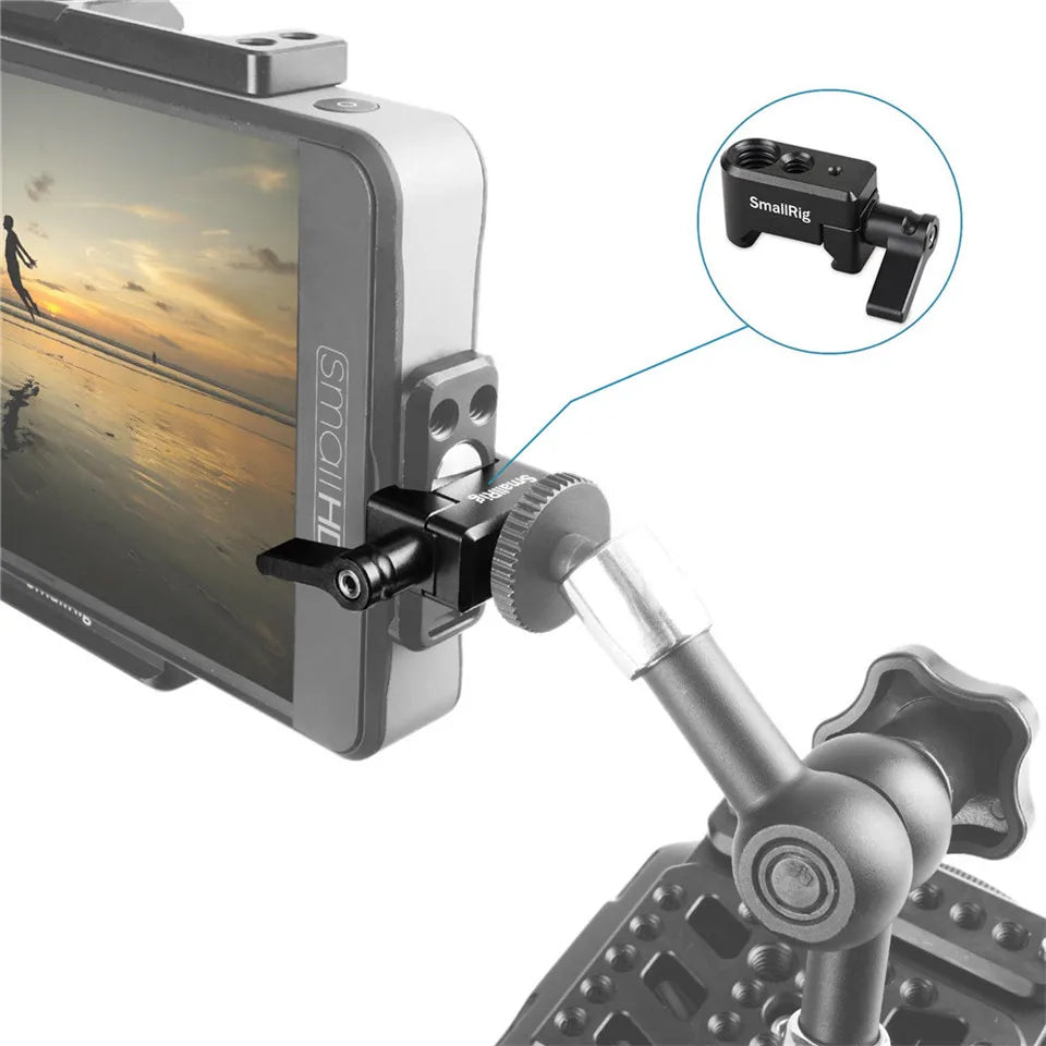 SmallRig Quick Release Clamp NATO Standard Clamp with 1/4"-20 and 3/8"-16 Mounting Holes for DIY Magic Arm Rig - 1973