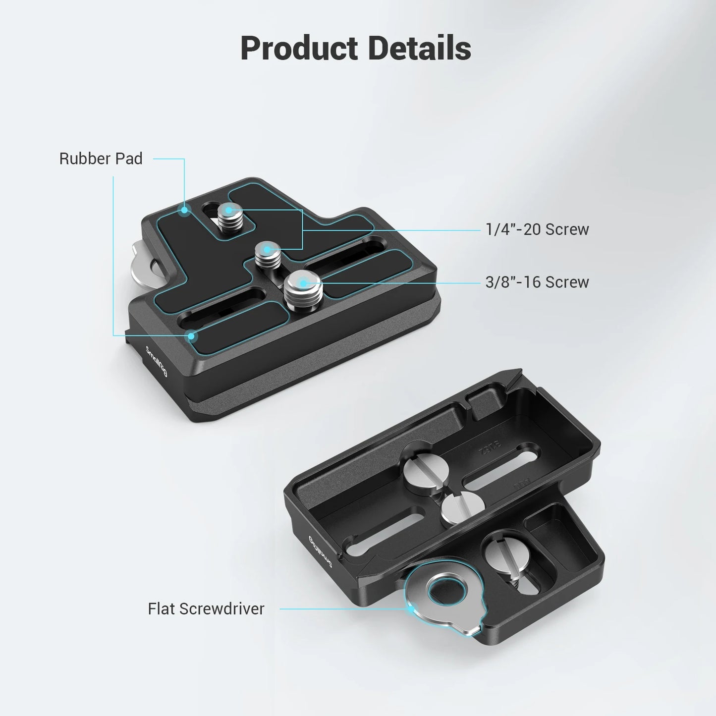 SmallRig Extended Arca-Type Quick Release Plate for DJI RS 2 and RSC 2 Gimbal for RS 2 / RSC 2 / RS 3 / RS 3 Pro 3162/2851