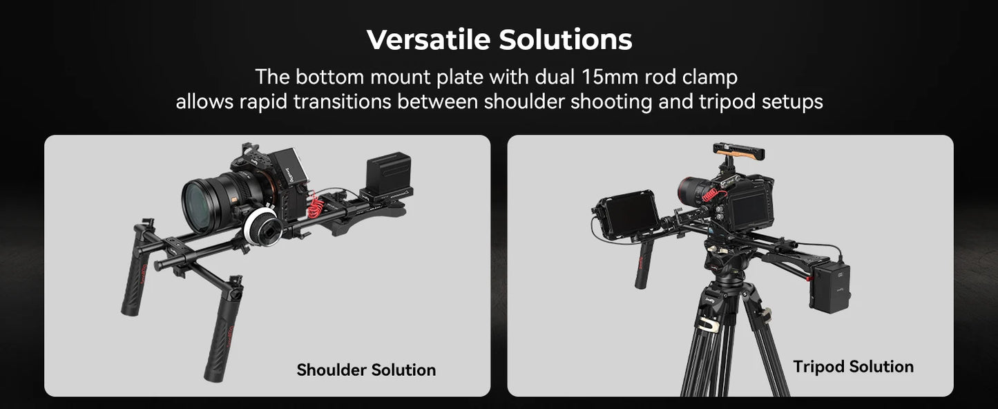 SmallRig Universal Shoulder Platform Kit Camera Shoulder Rig 15mm Rod Support System Camera for DSLR Camcorder 2896C