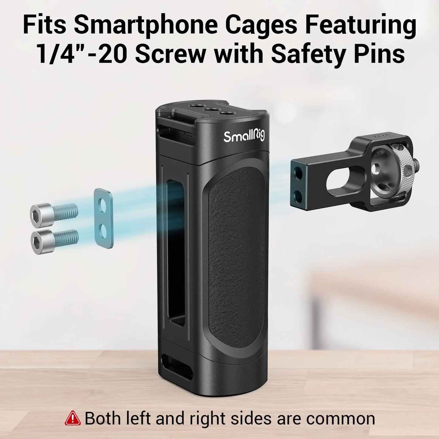 SmallRig Side Handle for iPhone 14 Smartphone Cage Phone Video Rig Lightweight 1/4 Threads Universal Quick Release Handgrip 2772