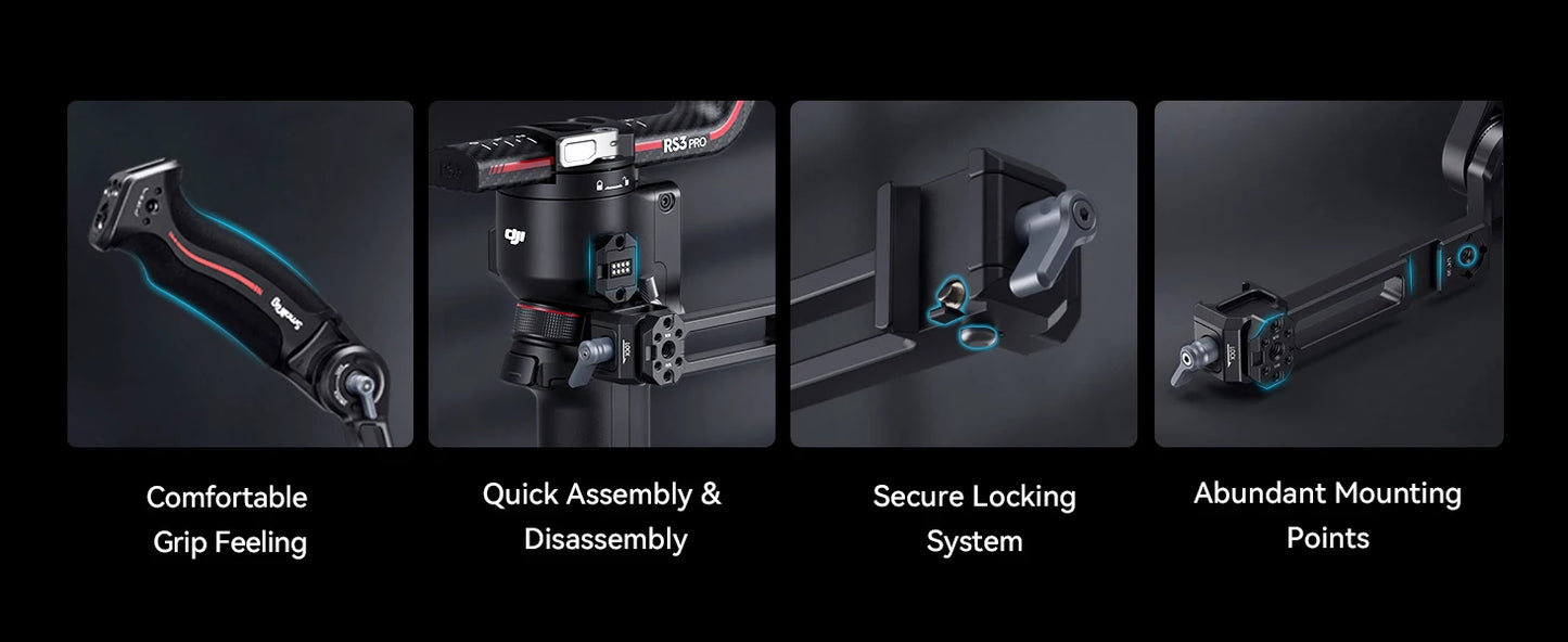 SmallRig RS 4 mini Adjustable Handle Sling Handgrip for DJI RS 2 / RS 3 / RS 3 Pro/ RS 3 Mini / RS 4 Pro /RS 4 /RS 4 mini Gimbal