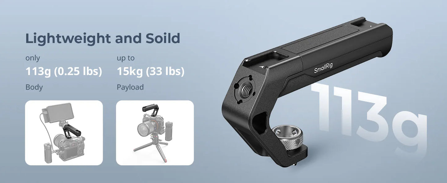 SmallRig Top Handle for ARRI Locating Holes (Tiny),Weight 113g,Portable Camera Top Handle for Sony for Canon for Nikon 4757