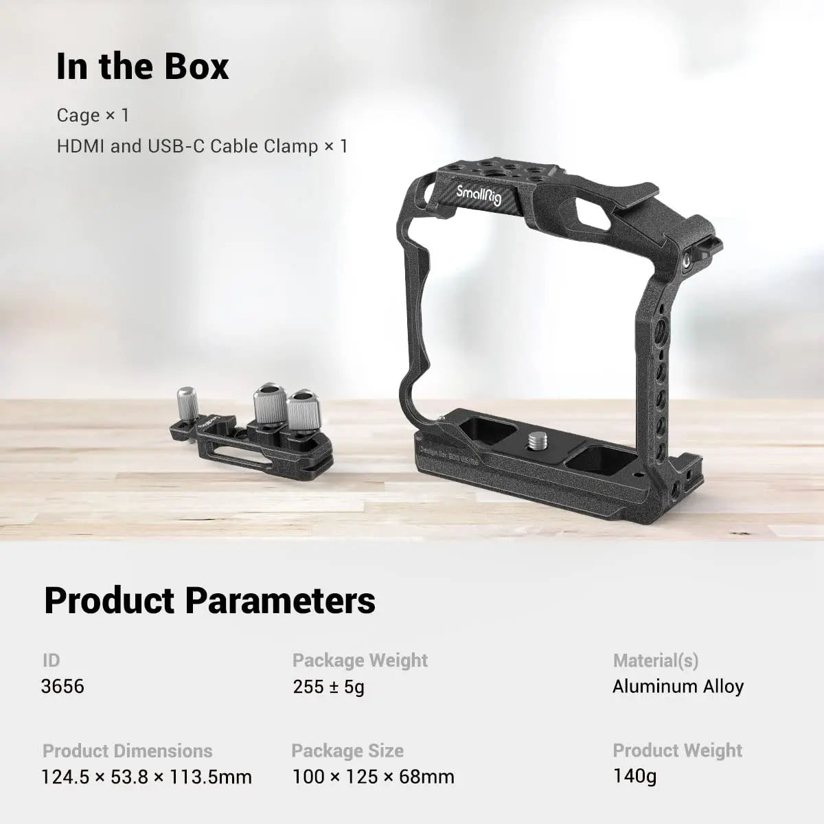 SmallRig “Black Mamba“ Camera Half Cage & Cable Clamp for Canon EOS R5 & R5C & R6
