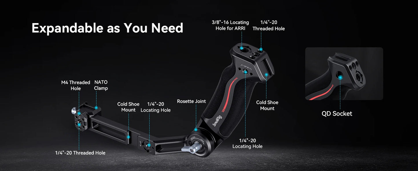 SmallRig RS 4 mini Adjustable Handle Sling Handgrip for DJI RS 2 / RS 3 / RS 3 Pro/ RS 3 Mini / RS 4 Pro /RS 4 /RS 4 mini Gimbal