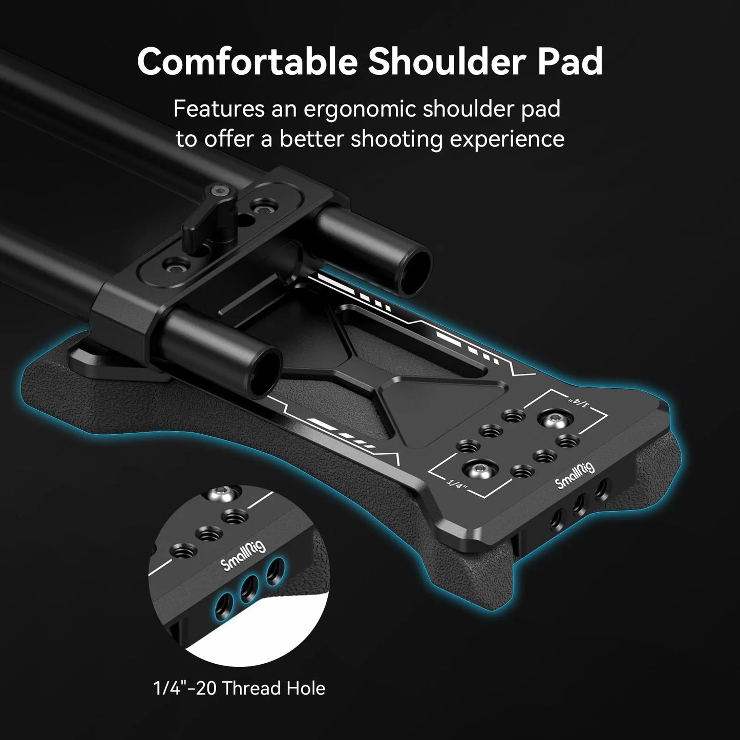 SmallRig Universal Shoulder Platform Kit Camera Shoulder Rig 15mm Rod Support System Camera for DSLR Camcorder 2896C
