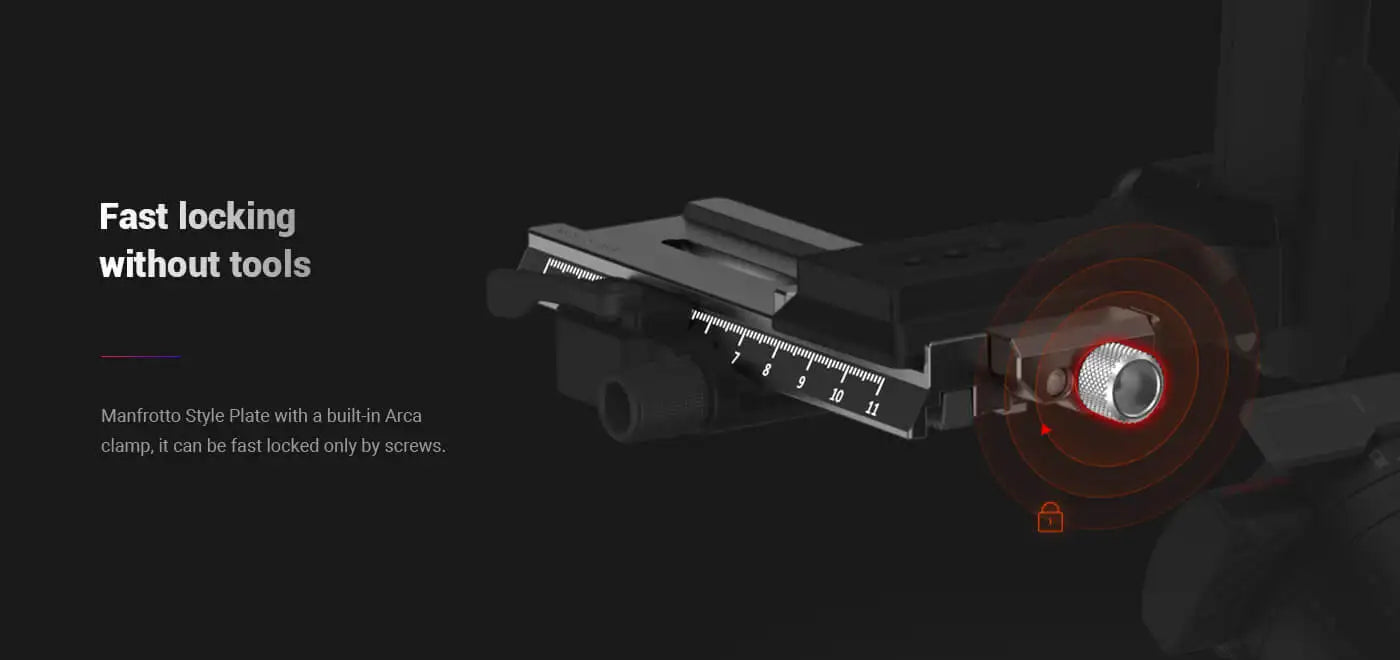 SmallRig Quick Release Plate for DJI RS 2/ RSC 2 / RS 3 / RS 3 Pro / RS 4 / RS 4 Pro Gimbal with Arca-Swiss Perfectly Match 3061