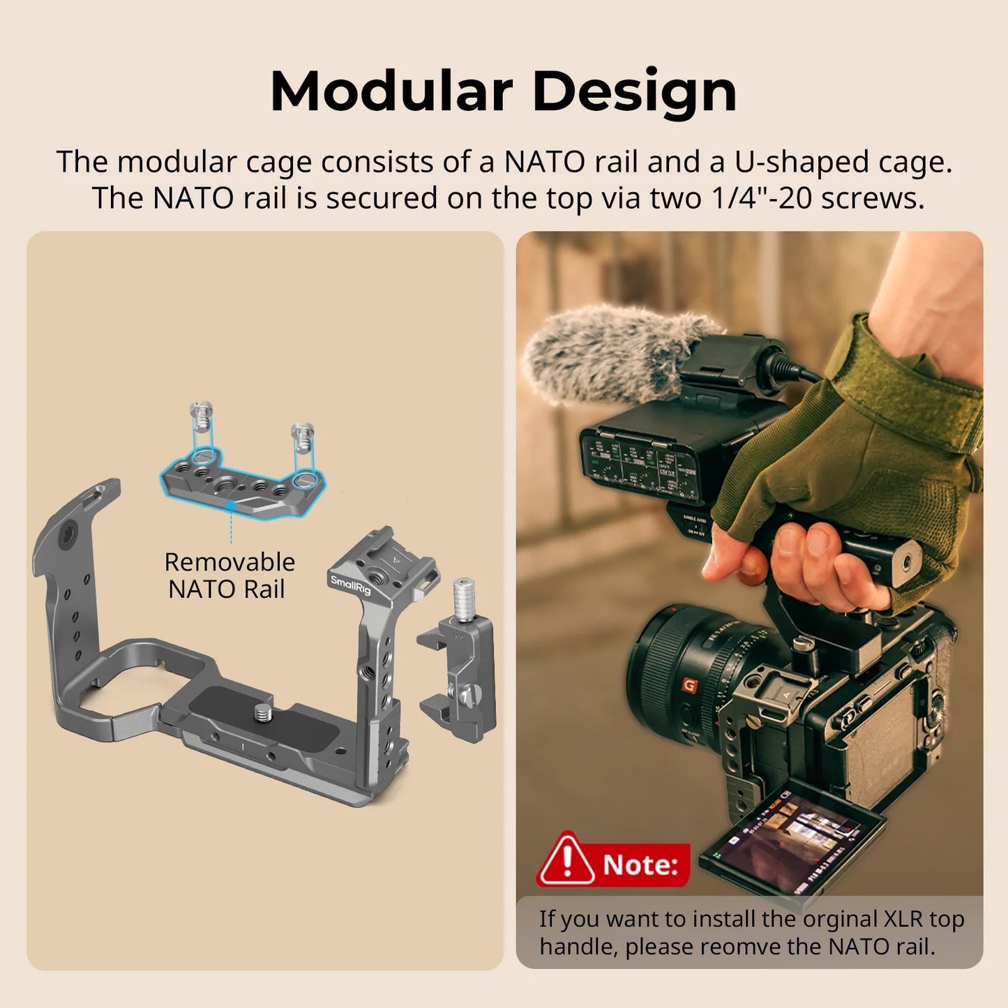 SmallRig FX3 / FX30 Cage, HawkLock Quick Release Cage Kit for Sony FX3 / FX30 with Cable Clamp Multiple Mounting Points 4770