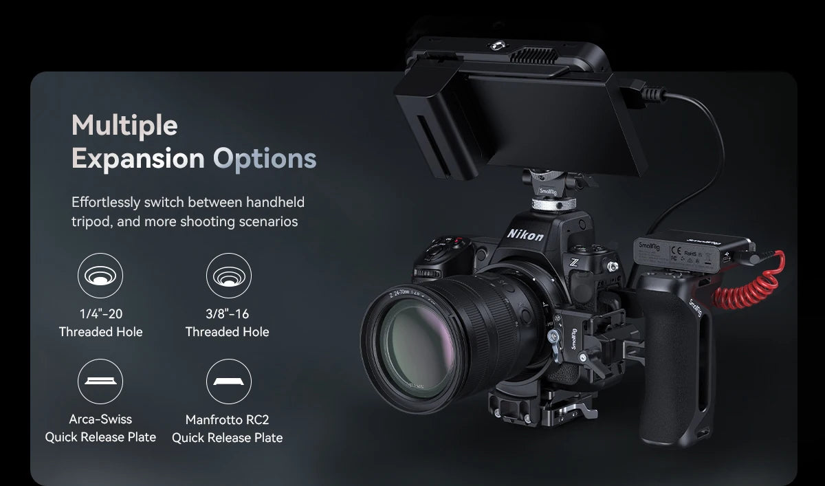 SmallRig Rotatable Horizontal-to-Vertical Mount Plate Kit for Sony Alpha 1 / Alpha 7 / Alpha 9 / FX Series 4244