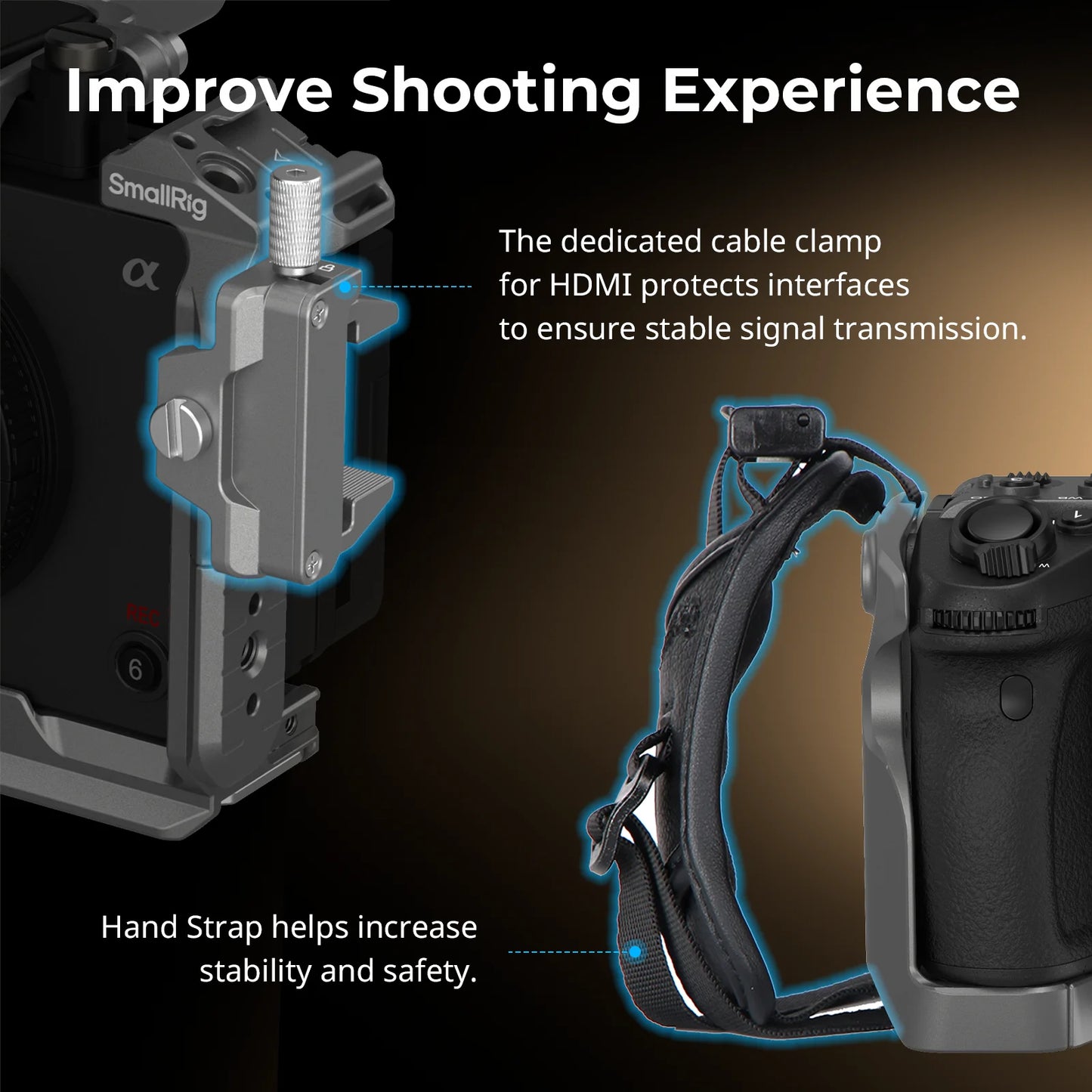 SmallRig FX3 / FX30 Advanced Cage Kit, HawkLock Quick Release Cage Kit for Sony FX3 / FX30 with Top Handle, Cable Clamp 4771