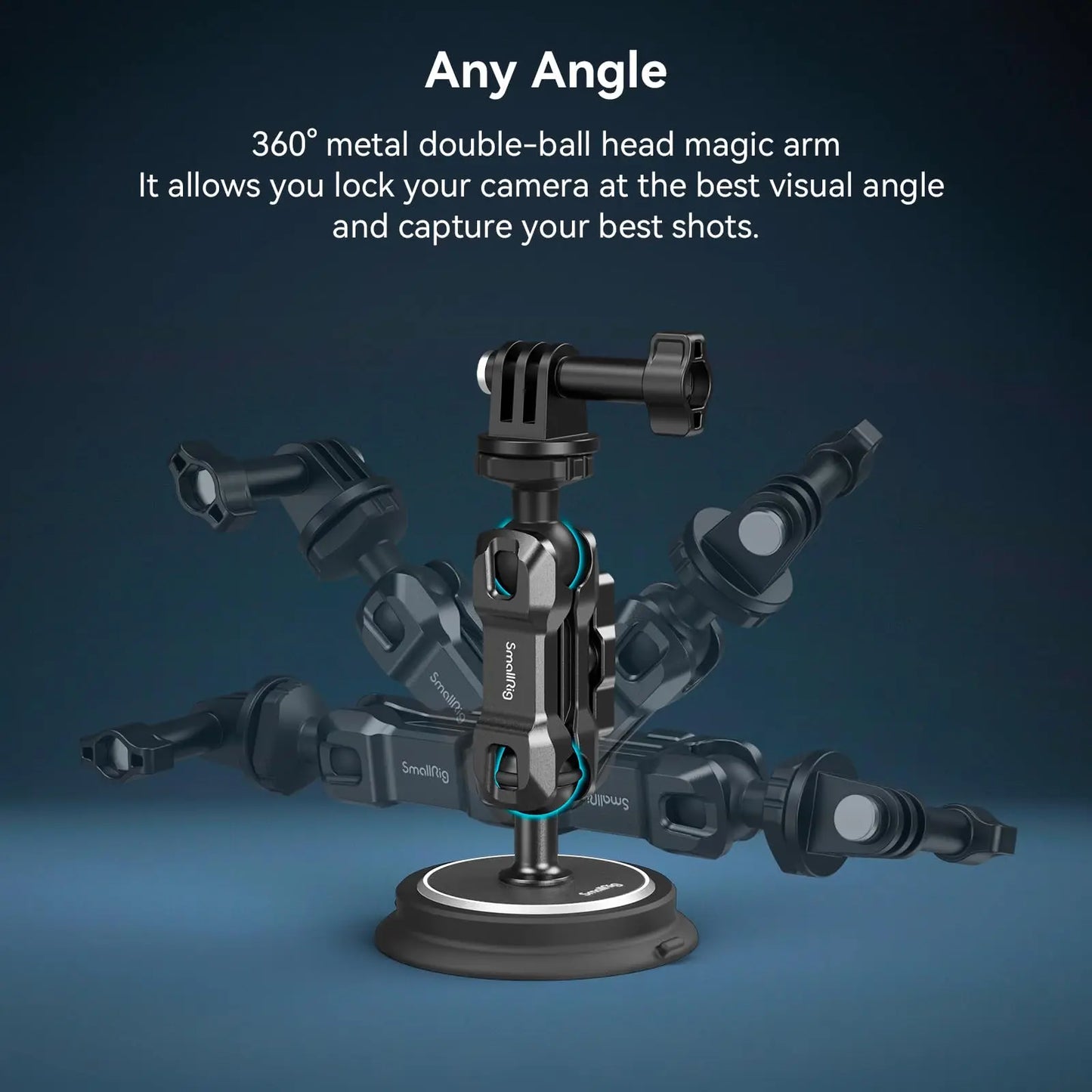 SmallRig Triple/Dual/Single Magnetic Suction Cup Mounting Support Kit for Action Camera Magic Arm Suction Cup