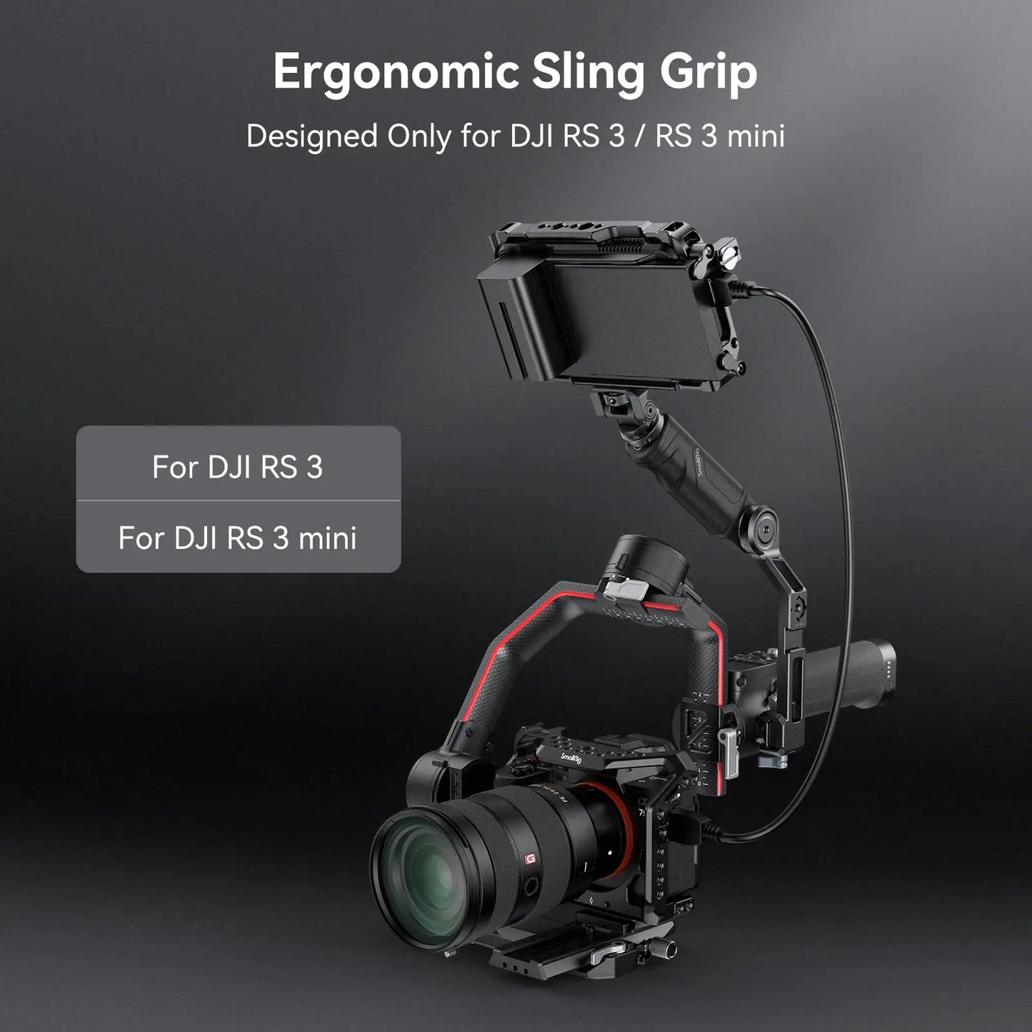 SmallRig RS 4 Mini Adjustable Handle Sling Handgrip for DJI RS 3 Mini / RS 4 Mini Gimbal Handheld Stabilizer,with NATO Clamp