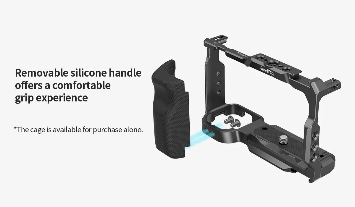 SmallRig for Sony ZVE10 Camera Cage with Silicone Cage handle Built-in Arca quick release plate Cage Rig Kit for Sony ZVE10 3538