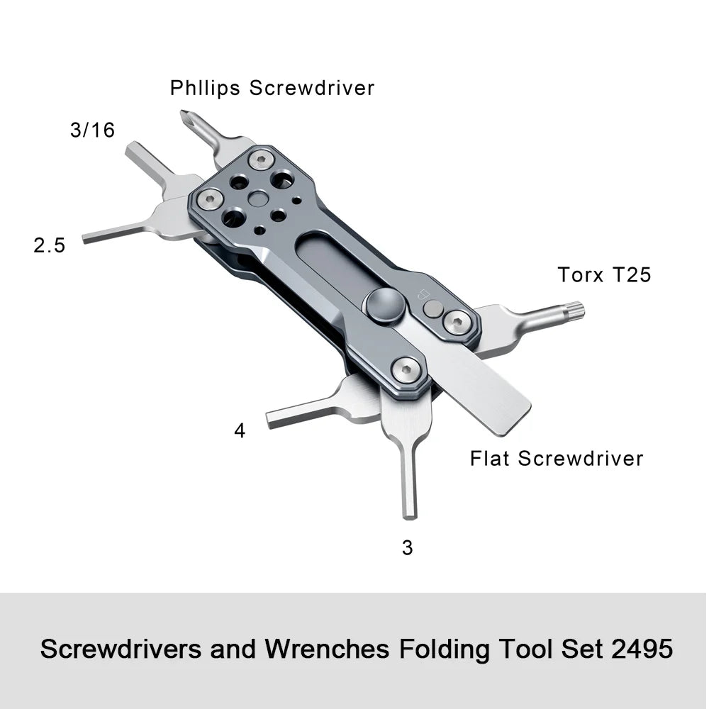 SMALLRIG Universal Folding Tool Multi-Tool for Videographers, Tool Set with Nine Functional Tools Included Multi-Tool for Camera
