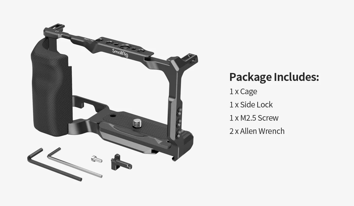 SmallRig for Sony ZVE10 Camera Cage with Silicone Cage handle Built-in Arca quick release plate Cage Rig Kit for Sony ZVE10 3538