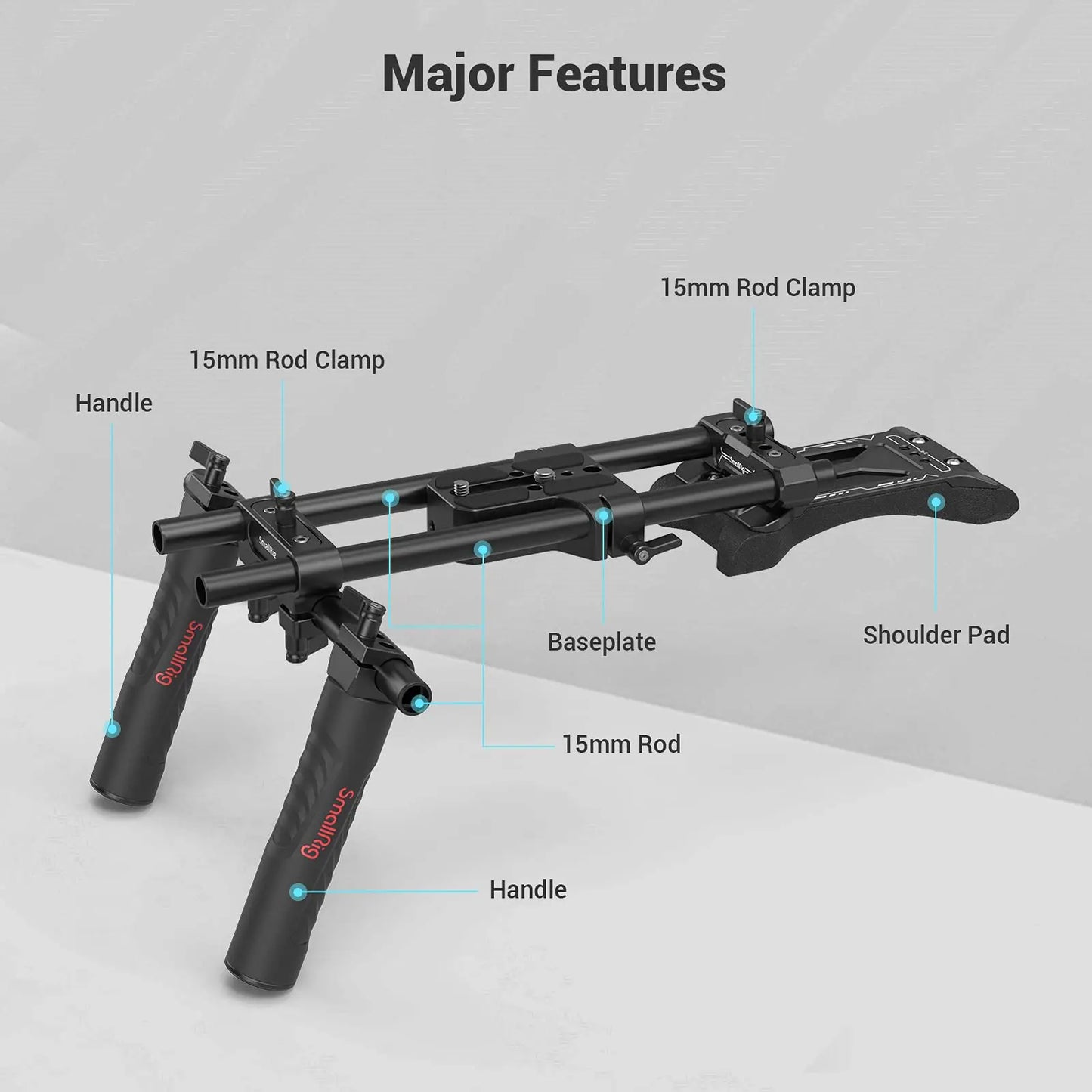 SmallRig Universal Basic Camera Shoulder Mount Kit , Mirrorless, and Small Camera Shoulder Rig - 2896C