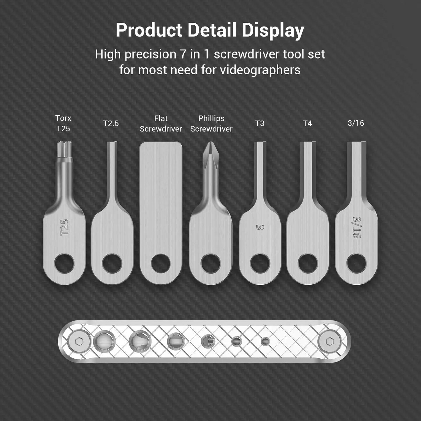 SmallRig Universal DSLR Camera Rig Folding Tool Set with Screwdrivers and Wrenches with Seven Functional Tools Accessories 2213