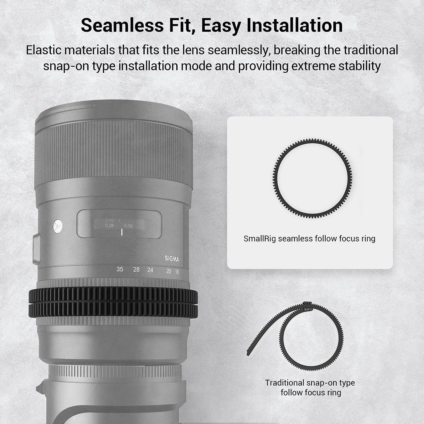 SmallRig Φ62.5-Φ64.5 Seamless Focus Gear Ring 3291