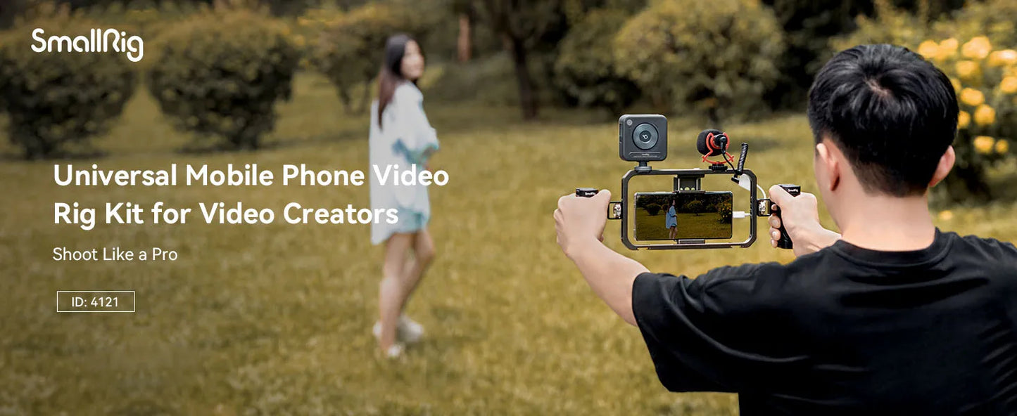 SmallRig Universal Phone Cage Smartphone Video Rig Kit with Handles, Handheld Filmmaking Vlogging Case