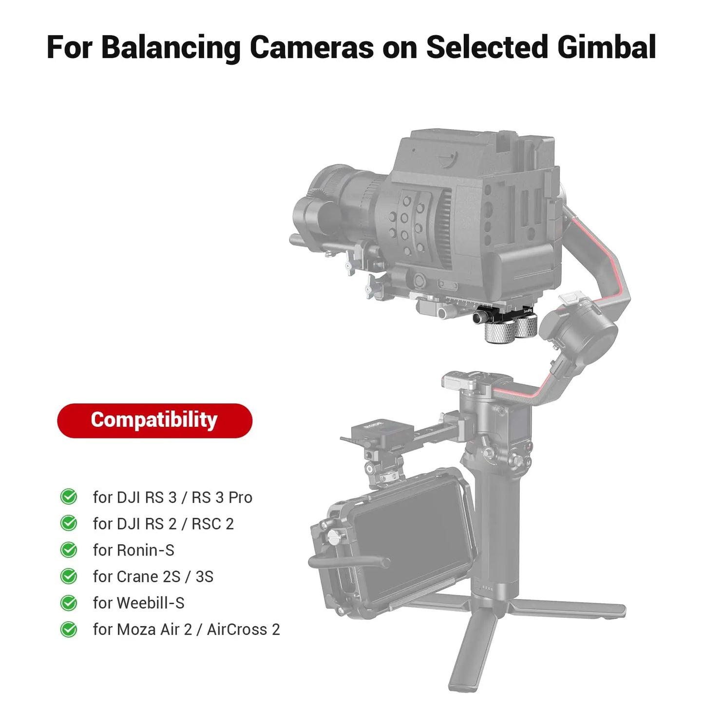 SmallRig Counterweight Kit for DJI RS 2 / RSC 2 / RS 3 / RS 3 Pro & for ZHIYUN Gimbals 3125
