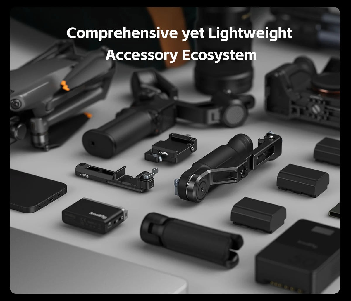 SmallRig Mount Plate for Arca-Swiss, for DJI RS 3 Mini 4195 and Extended Vertical Arm for DJI RS 3 Mini 4196