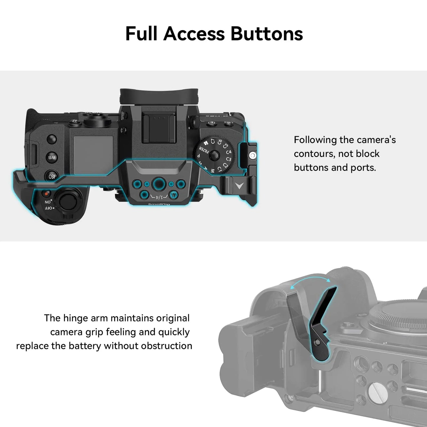 SmallRig Multifunctional Cage for FUJIFILM X-H2S with FT-XH / VG-XH Battery Grip