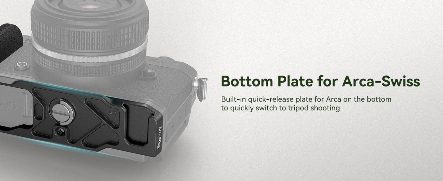 SmallRig Z fc Handgrip L-Shape Grip Holder for Nikon Z fc Camera, Retro-Style Side Handle with 1/4"-20 Threaded Hole, Cold Shoe