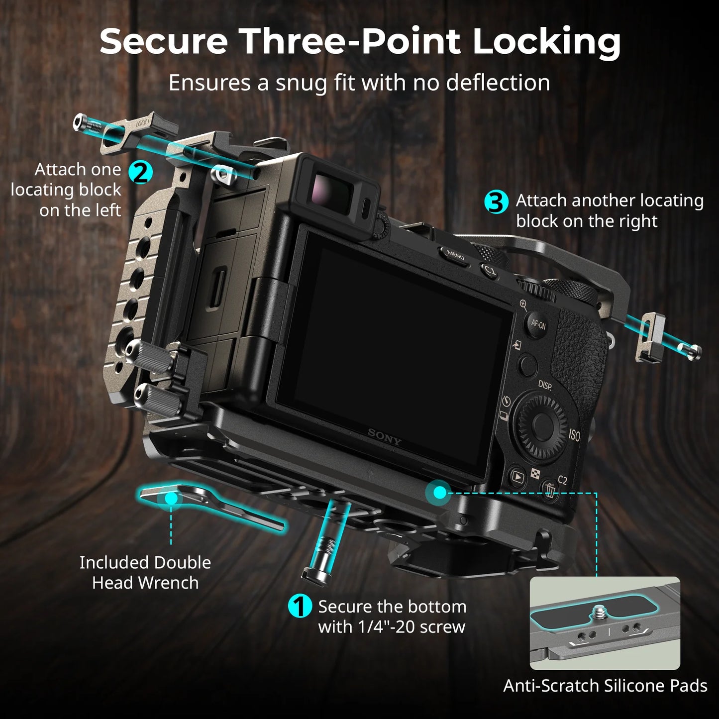 SmallRig A7C II / A7CR “HawkLock” Quick Release Cage Kit with Silicone Handle for Sony Alpha 7C II / 7CR 5198